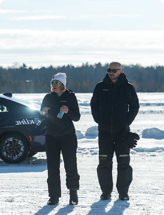 Team photo at IceDrivingUSA