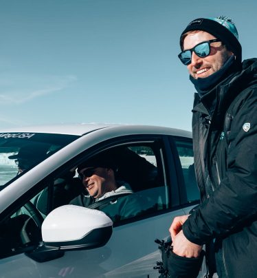 Ice driving participant in Subaru WRX